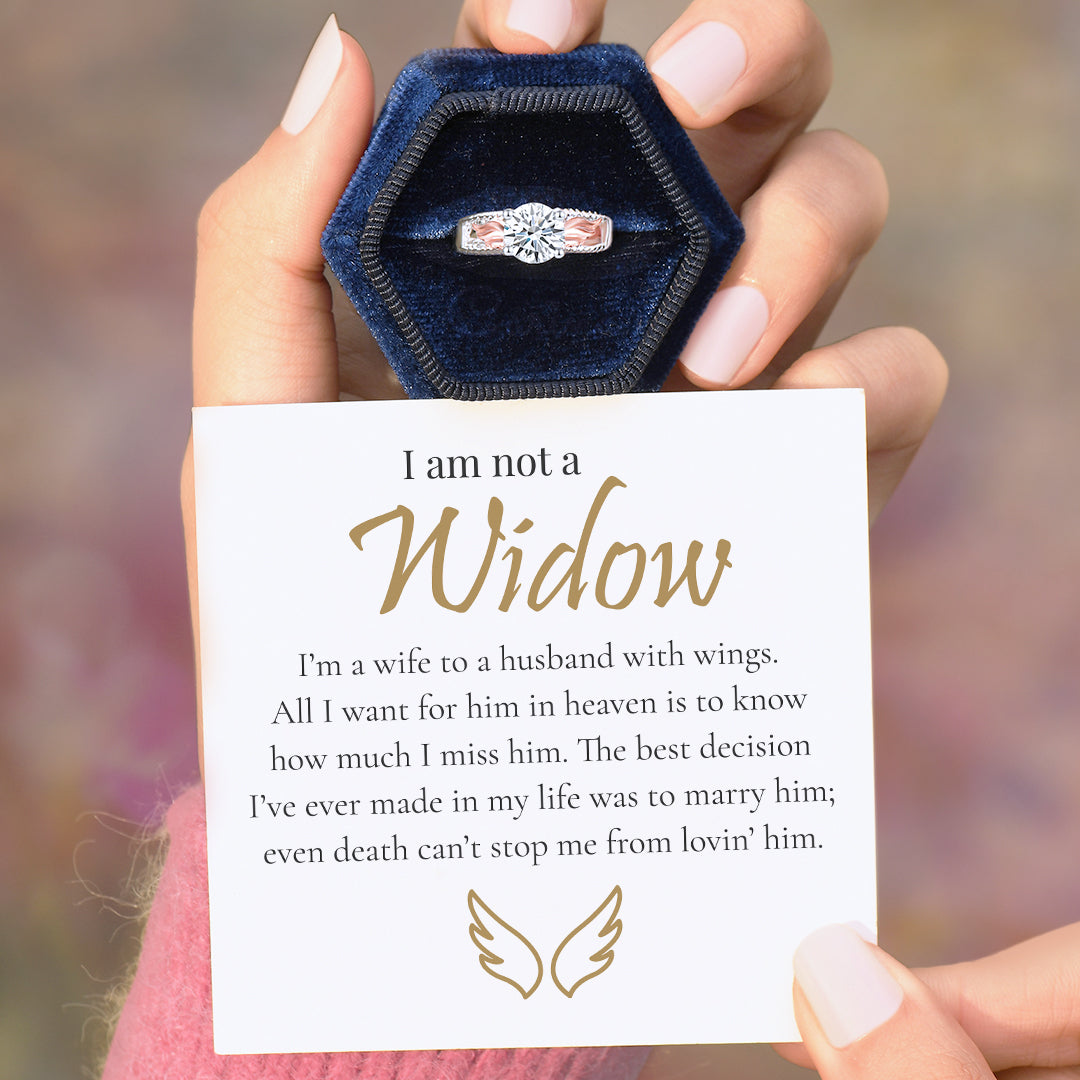 I'm a Wife to a Husband Circle Wings Memorial Ring